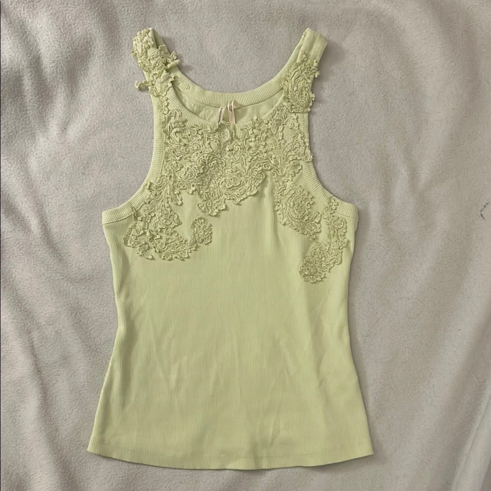 Anthropologie The Pippah Lace Applique Tank